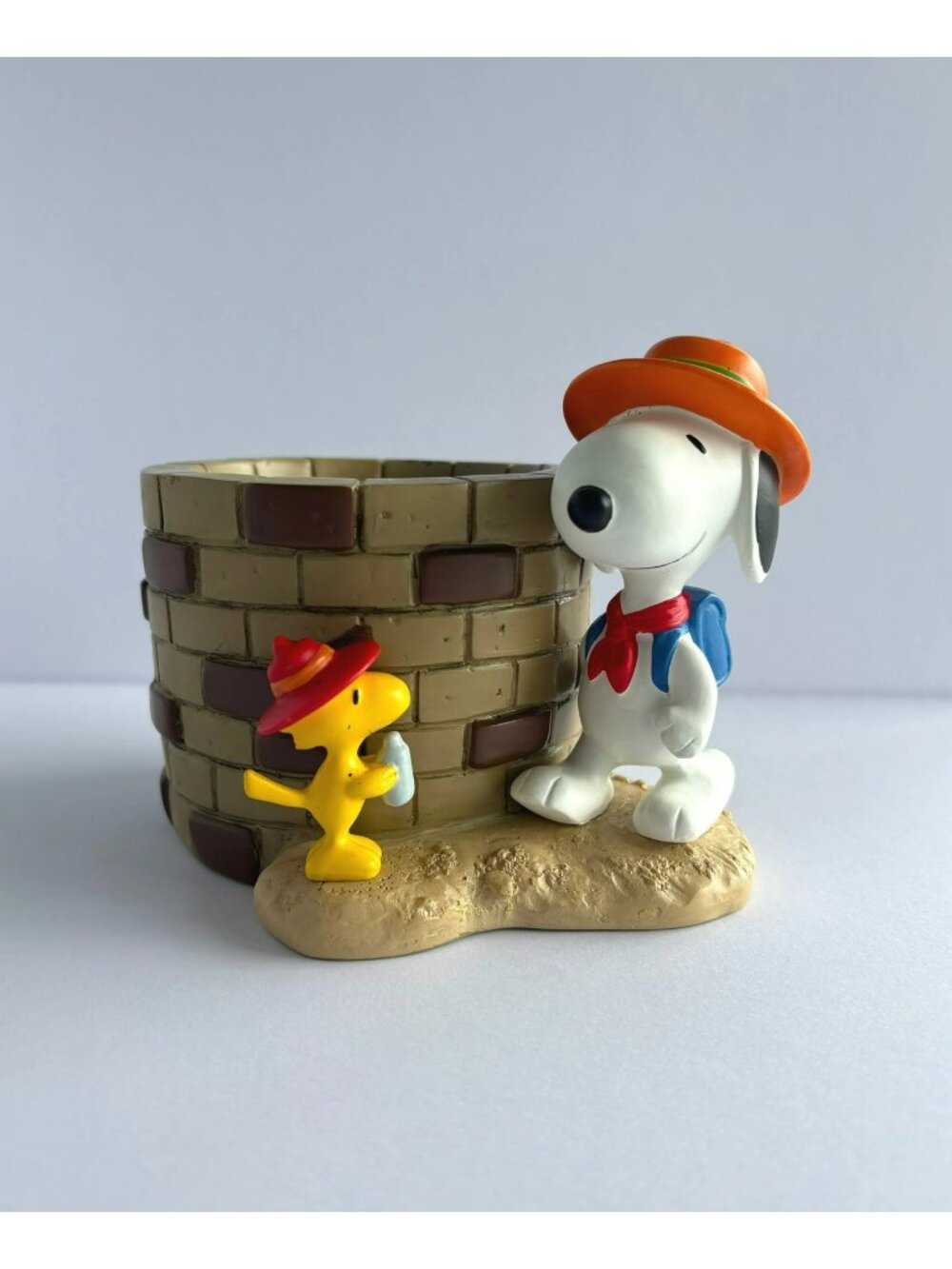 Vintage Snoopy & Woodstock Beagle Scout Planter – Kato Kogei Peanuts Collectible